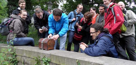 Geocaching+ im Treptower Park Berlin
