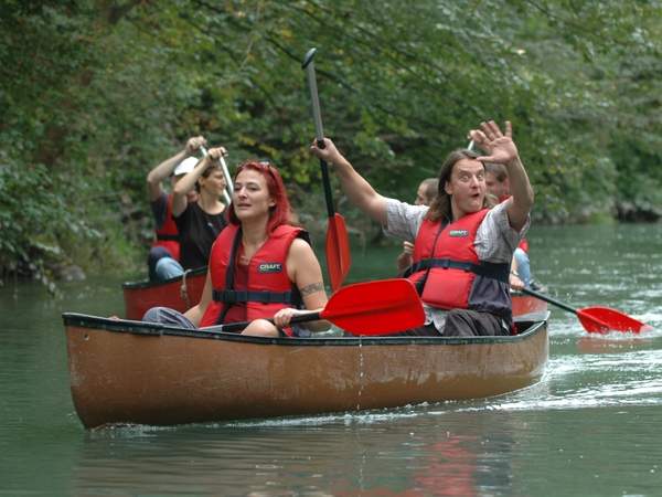 Kanufahrt auf dem Neckar & BBQ & Lagerfeuer