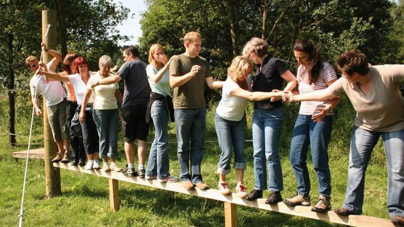 Niedrigseilgarten im Team erleben