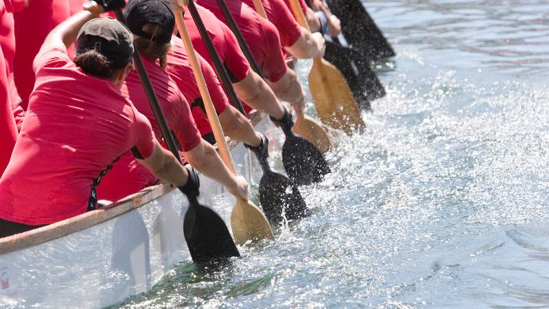 Boot fahren gemeinsam