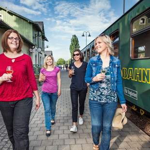 Weingenuss auf schmaler Spur weinprobe, schmalspurbahn, moritzburg, radebeul, firmenausflug, sächsischer Wein