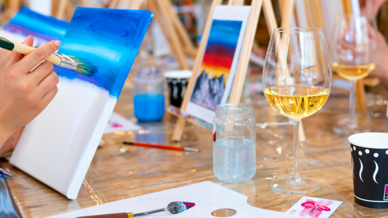 Paint & Drink Teamevent bei Alpakas Paint & Drink Teamevent bei Alpakas
