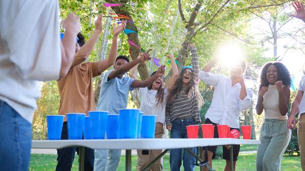 Spiel-Action beim JGA