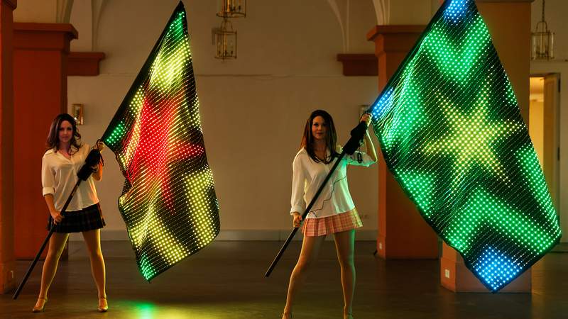 LED Flaggen Tanz programmierbar