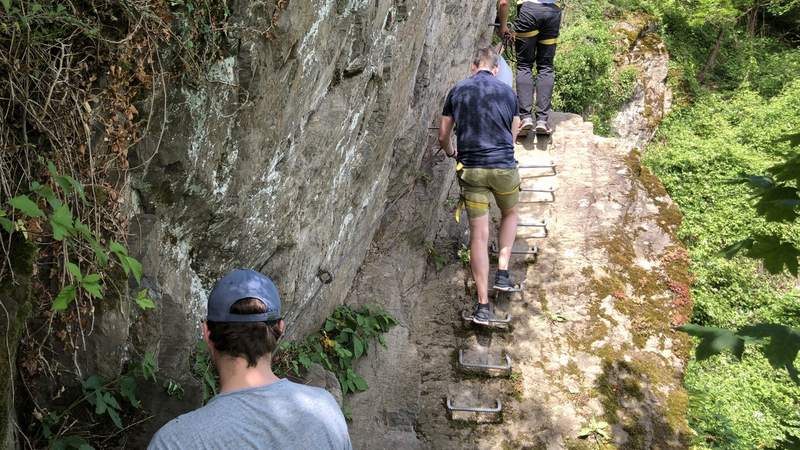 Klettersteig im Mittelrheintal - Teamspannung