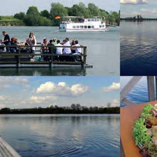 Partyfloß auf der Xantener Nordsee