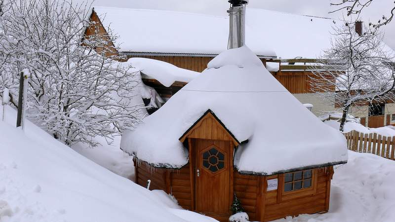 Winter-Rodelgaudi mit Käsefondue