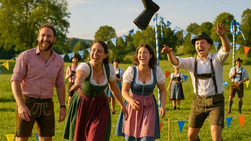 Bayerische Challenge, Teamevent, Teamuilding Event, Betriebsausflug, Bauern Olympiade, Emmerich Events, Firmenevent