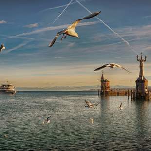 Konstanz am Bodensee Hafeneinfahrt Kontanz am Bodensee