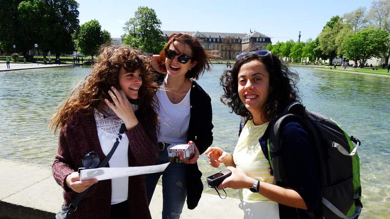 Team in Action Geocaching Tour in Stuttgart