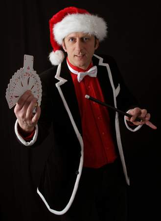 Weihnachtsmann closeup magie tischzauberei Zauberer Comedy Weihnachtsfeier