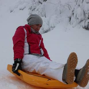 Schlittenfahren Schneeschuhwandern