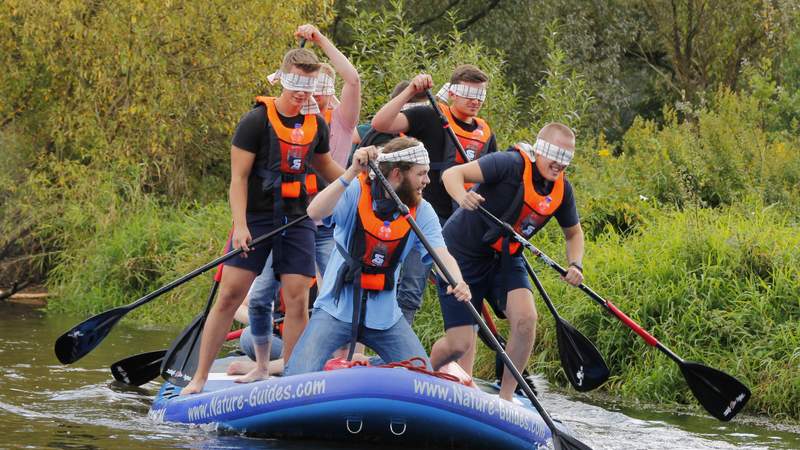 Azubi Event auf dem Mega-SUP