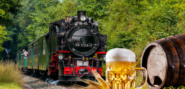 Braumeisterliche Fahrt mit Schmalspurbahn