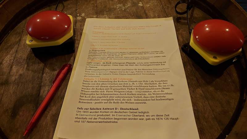 Wein Quiz, Wein Spiele & Wein Verkostung