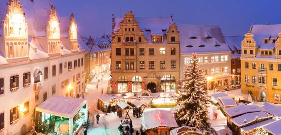 Markt, Weihnachten, Lichter, Stimmung, Gruppe