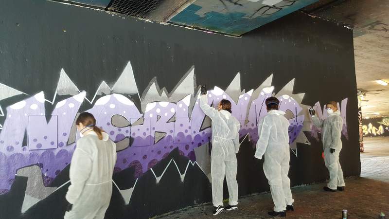 Mit Leinwänden Graffiti Teambuilding-Event in Stuttgart