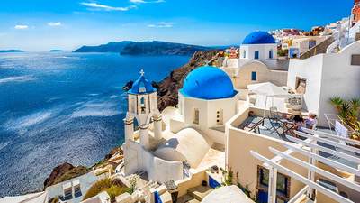 Incentive Reise Griechenland Santorini Bucht