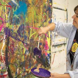 Teamevent Action Painting Painting bei hoponopo