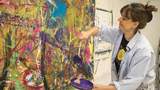 Teamevent Action Painting Painting bei hoponopo