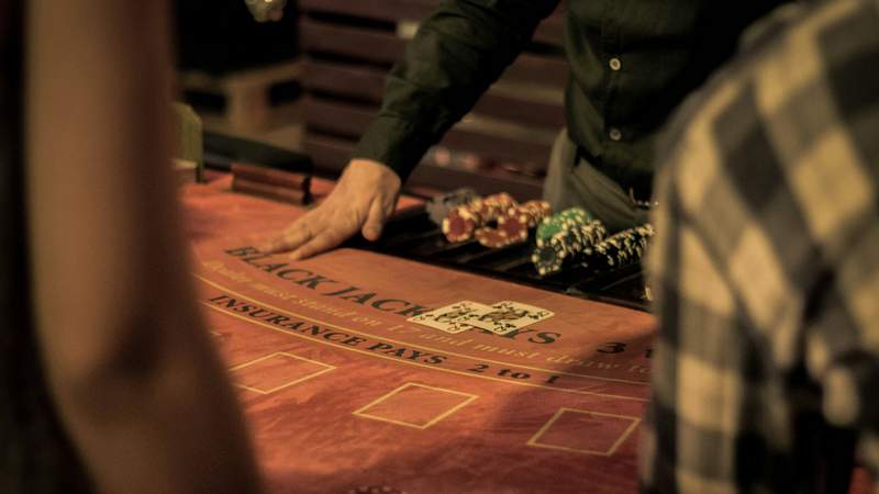 High End Blackjack Stimmungsvolle Casino Night
