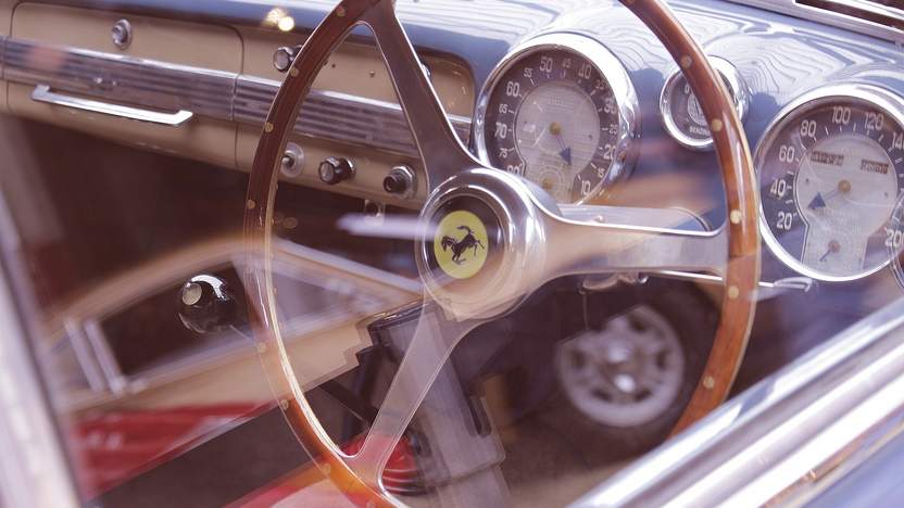 Innenbereich eines Ferrari Oldtimers