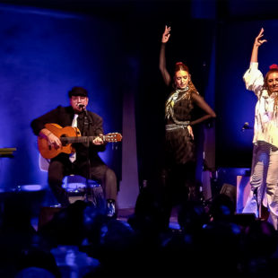 Flamenco Reborn / Rumba Fiesta Quartett auf der Bühne beim Jazztage Dresden – Musik, Tanz und mediterrane Energie