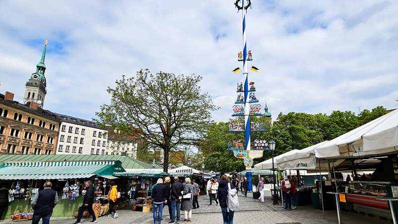Eine Ansicht vom Viktualienmarkt