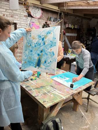 intuitiv malen im Atelier