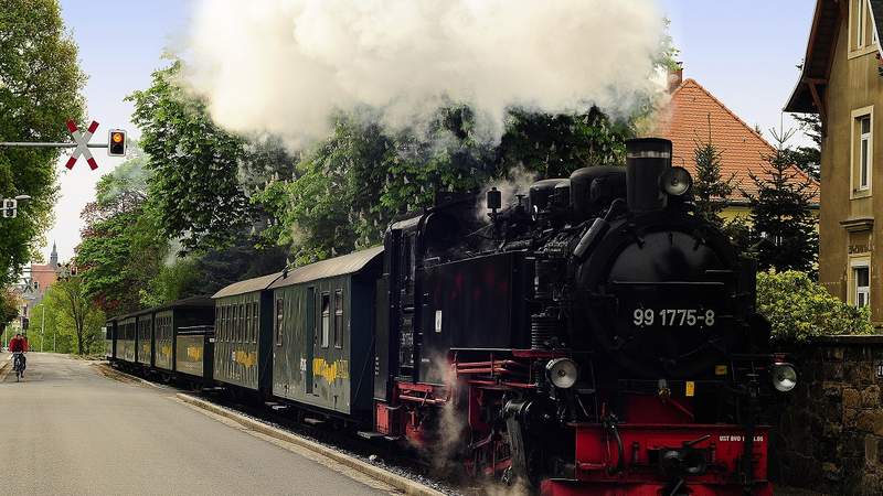 schmalspurbahn, lössnitzgrundbahn, radebeul