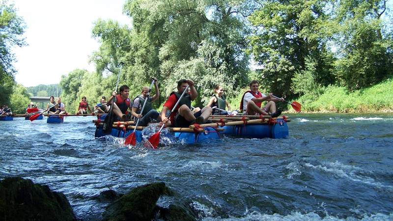 Floßfahrt am Neckar - Grillen (BBQ) 1 Tag XXL