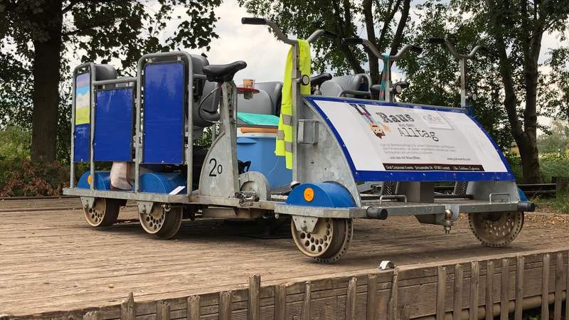Draisinenfahrt auf Pfälzisch