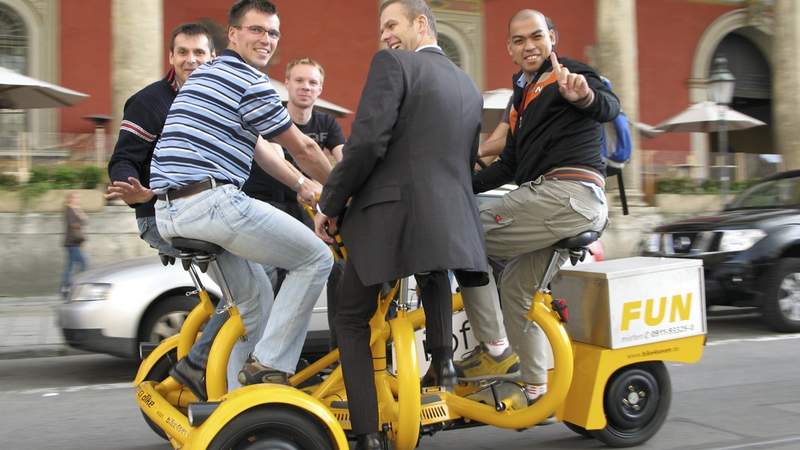 BierTour auf dem ConferenceBike