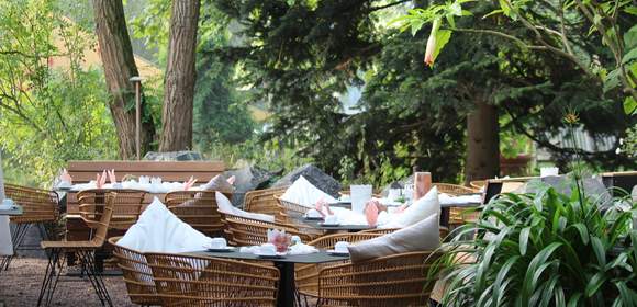 Frühstücksterrasse im Landhotel Am Rothenberg