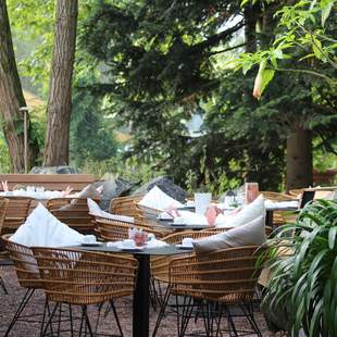 Frühstücksterrasse im Landhotel Am Rothenberg