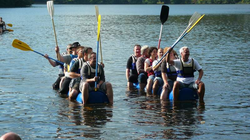 Firmenevent Floßfahrt