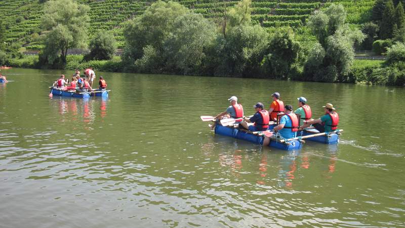 Teamevent Floßbau/Floßfahrt Lauffen am Neckar