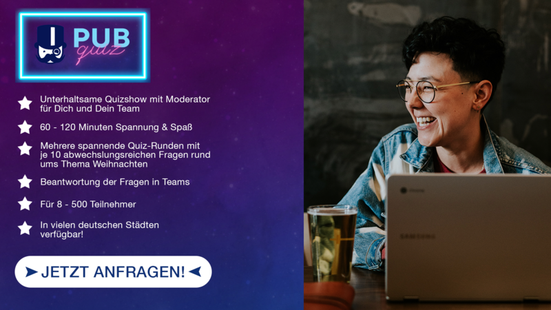 Spielerisches Teamevent - Pubquiz Weihnachten