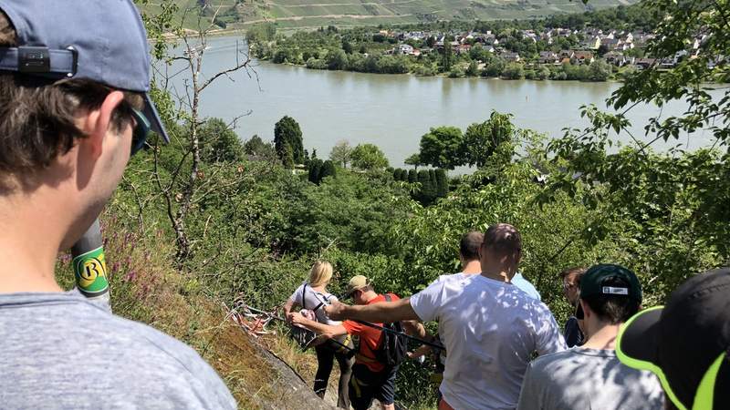 Klettersteig im Mittelrheintal - Teamspannung