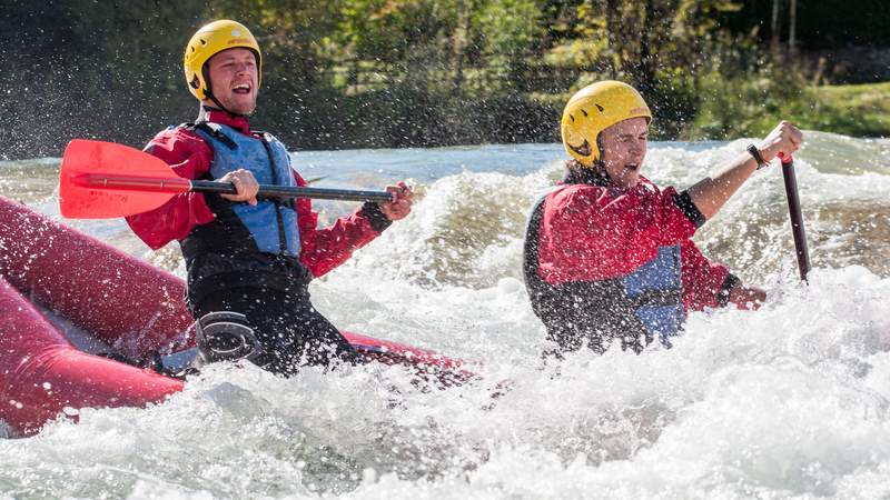 Kanutour auf der Isar Kanutour auf der Isar