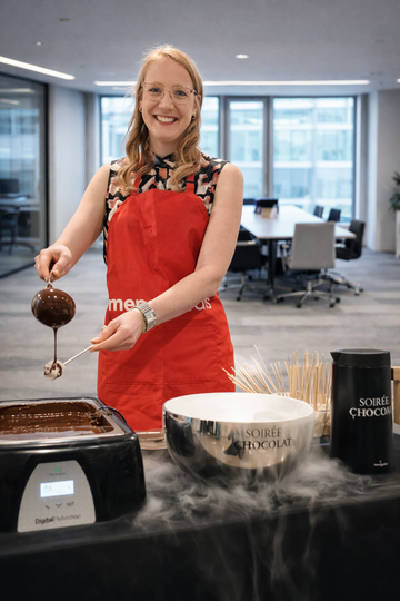 Chocolate and dry ice