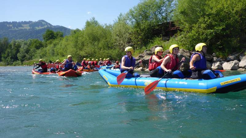 Canadier-Rafting auf der Iller 1 Tag