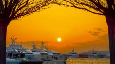 Incentive Reise Griechenland Athen Hafen Sonnenuntergang