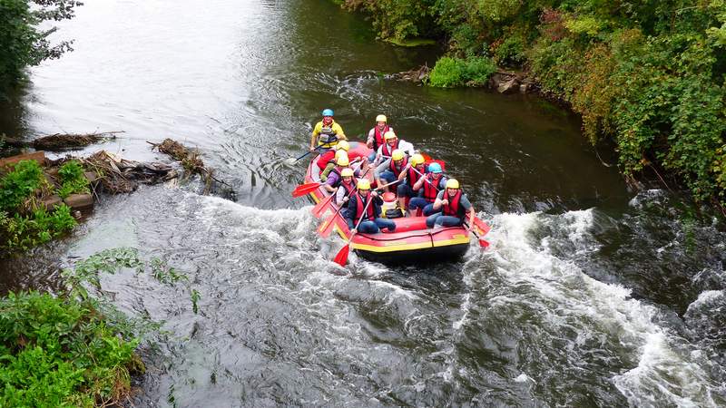 Rafting auf dem Rhein