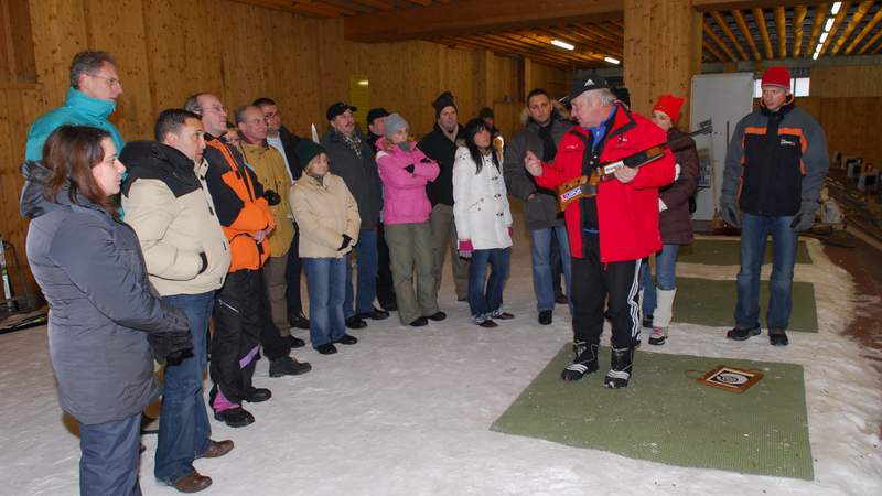 Teamspaß beim Biathlon-Event in Oberhof