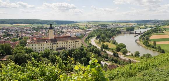 Gundelsheim Blick auf Schloss Horneck