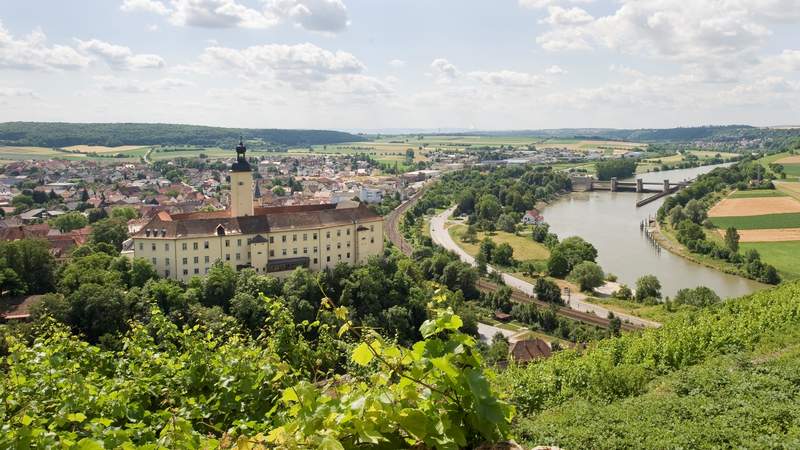 Gundelsheim Blick auf Schloss Horneck