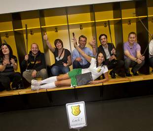 Stadiongolf: Jubel in der Kabine