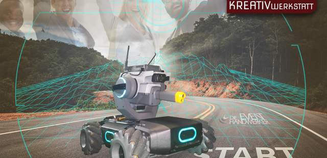 Robomaster Eventhandwerker Teambuilding Roboter