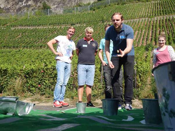 Weinberg Spaßaktivitäten mit den Kollegen